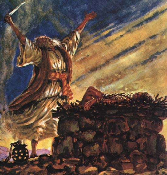 Abraham ofiaruje Izaaka